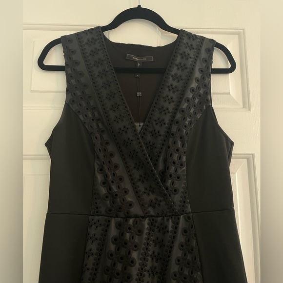 BCBG MaxAzria Vegan Leather Eyelet Dress - NWT - Picture 2 of 4